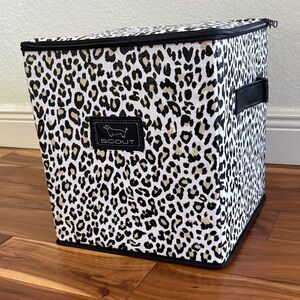 NEW! SCOUT STORAGE BIN Cube MEDIUM STORAGE Collapsible Animal Print 13.25”